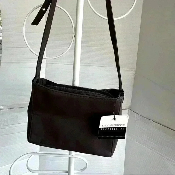 Vintage Liz Claiborne Brown Purse Bag, | Polyester | Crossbody Bag - Picture 1 of 6